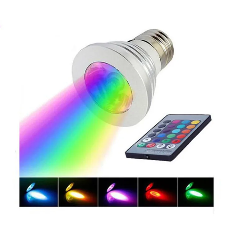 Dimmable interior lights 3w color changing led spotlight with remote control