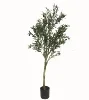 Nearly Natural Artificial Olive Decorative Silk Tree with Black Fruits, Green