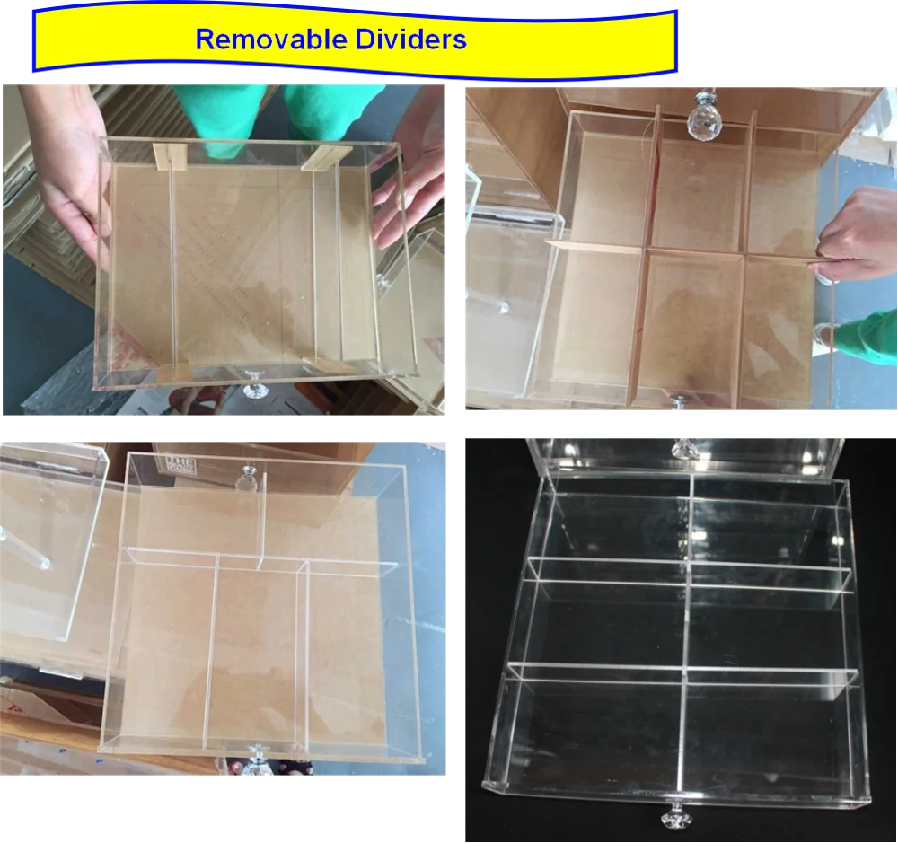 2018 Pretty Gift 5 Drawers Large Acrylic Makeup Organizer With Deluxe