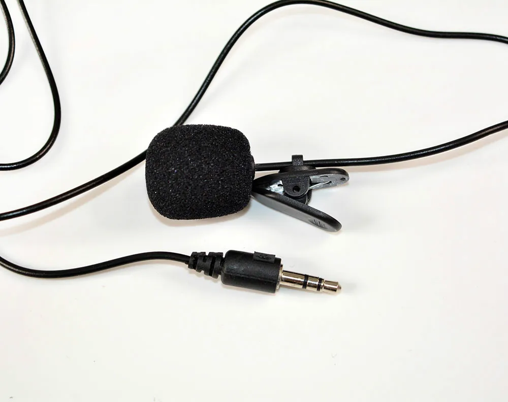 Hot Sale 150cm Mini Lapel Clip Microphone Black Hands 3.5mm Mic