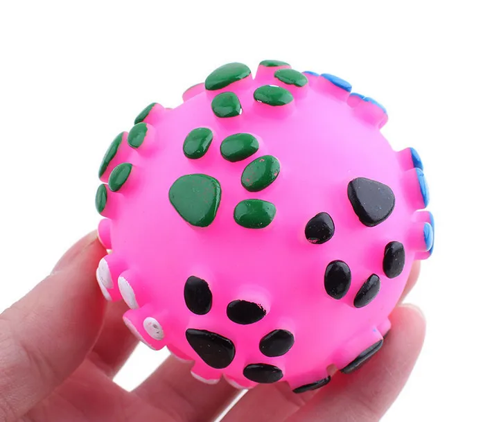 Foot Print Squeaky Latex Balls For Dogs Dog Toys Wholesale Pet Products