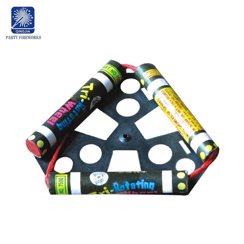 Flashings And Ground Spinners Toy Fireworks Whstling Trirotating Wheel