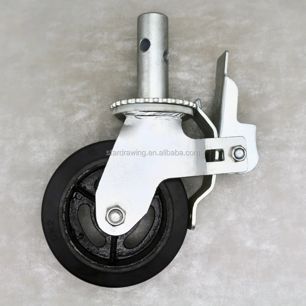 SS Wholesale removable 6 inch scaffolding caster wheel with brake, View