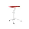 Gas spring sit to stand laptop computer workstation carts table on wheels