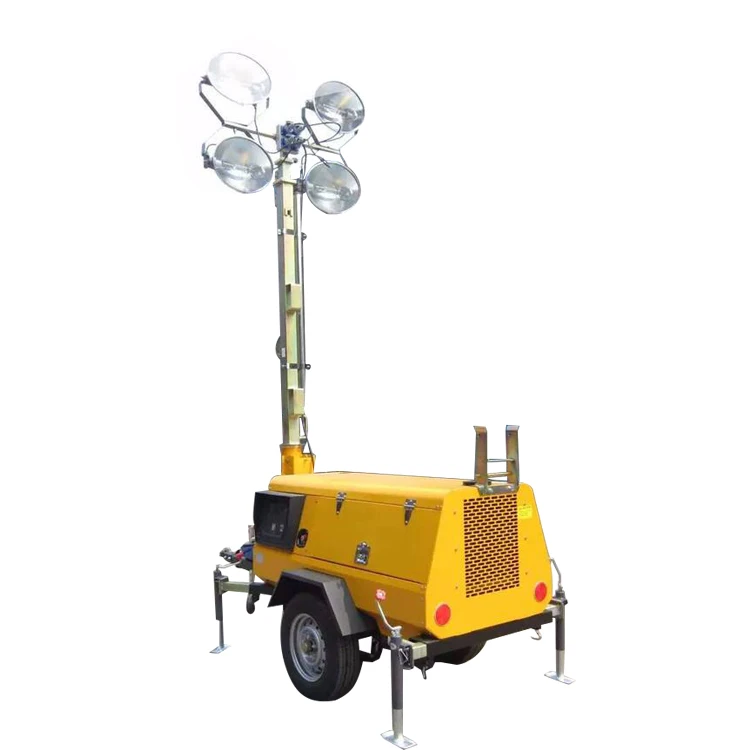 Factory Direct Sale Hydraulic Portable Lighting Tower For Road