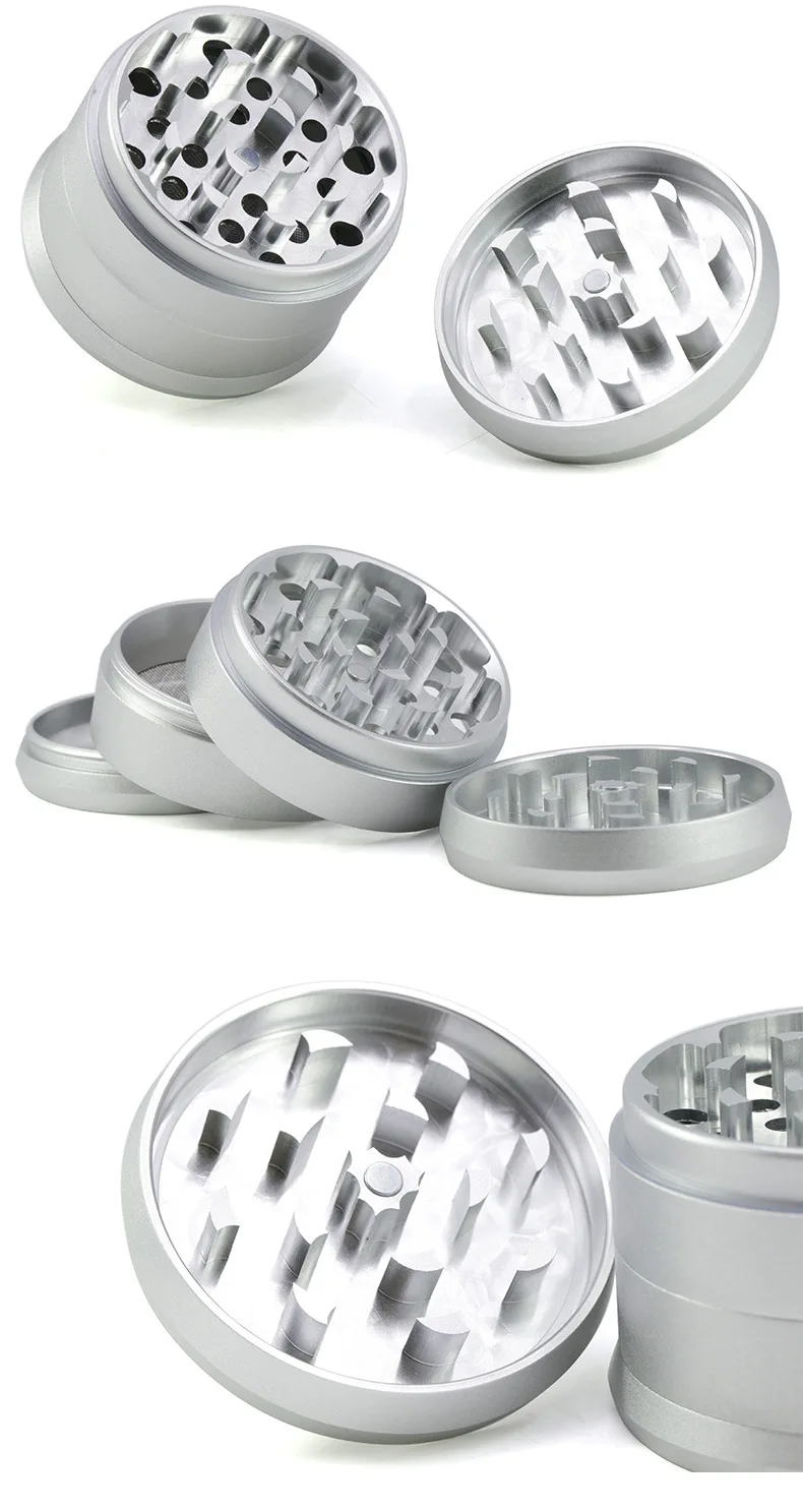 New style 4 layers Aluminum ALLOY weed grinder shape teeth dimeter 65mm tobacco crusher Herb grinder