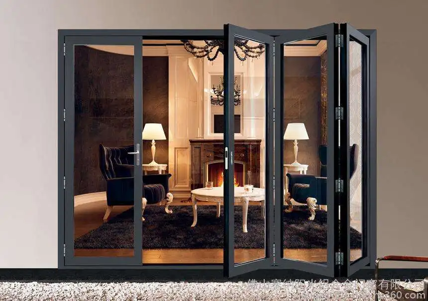 China Supplier Interior Aluminum Folding Doors Folding Glass Doors Luxury Door for House