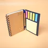 customized wholesale newest cardboard cover sticky note pad with steel coil notebook