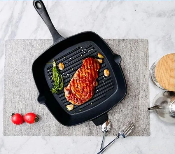 Color Enamel Cast Iron Steak Korea Bbq Grill Pot Pan For Fireplace Buy Cast Iron Grill Pan