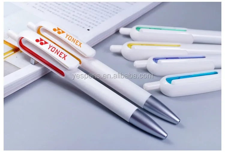 No Minimum Order Advertising Promotional Blank White Plastic Pens With