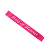 Free Shipping Bachelorette Party Supplies Hen Party Bridal Sash Red Maid Of Honour Sash