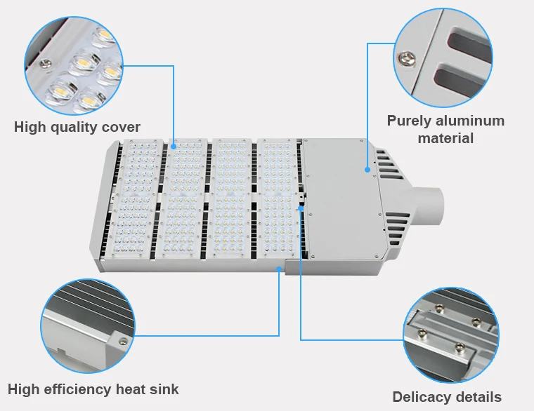 Meanwell Driver 5 Years Warranty 60W 90W 120W 150W 200W 250W Shoebox LED Street Light List