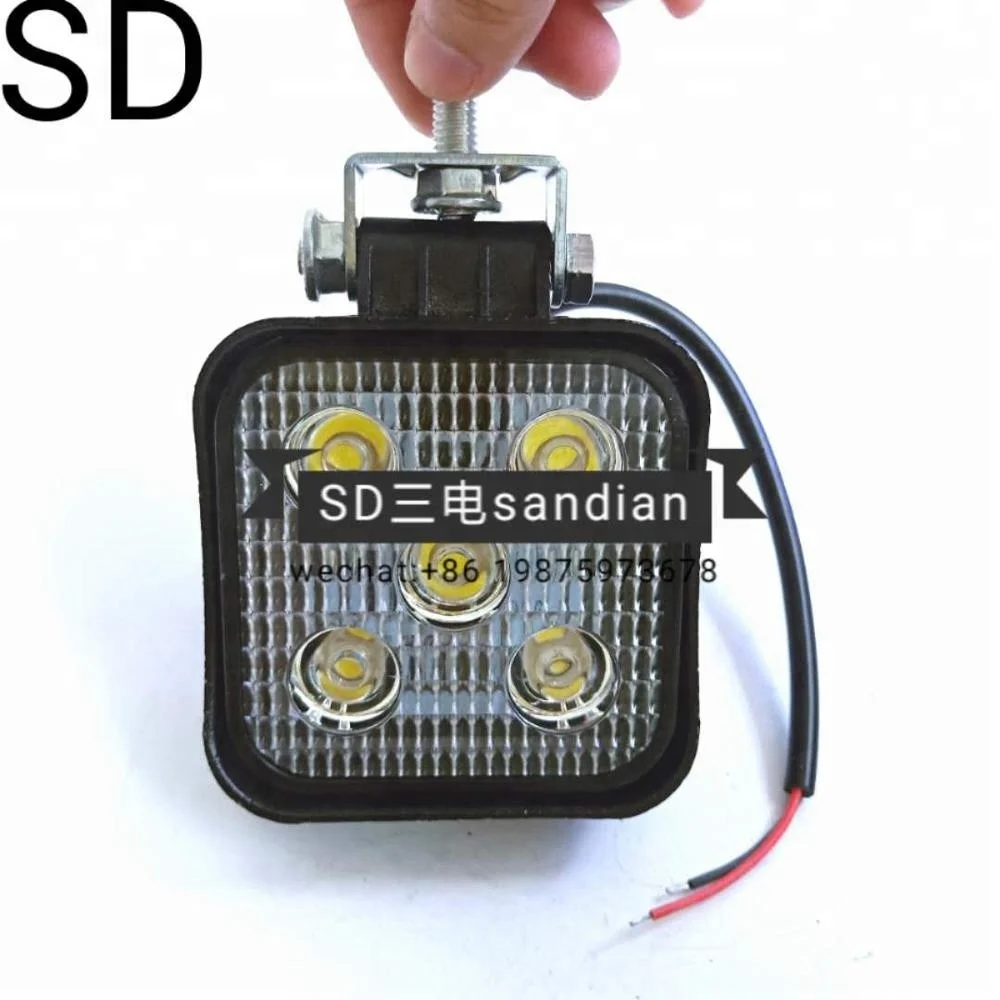 High Power Led Work Lamp 15w Truck Excavator Lighting Lamp With 5 Light