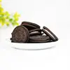 Chocolate flavor cookies Round Sandwich happy Biscuits snacks wholesale