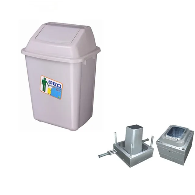 塑料翻盖垃圾桶注塑模具