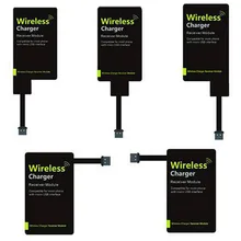 Android Micro USB 2 Pin Qi Wireless Charger Receiver Charging Adapter Receptor Receiver Pad Coil For Xiaomi 4 3 2A For LG G2