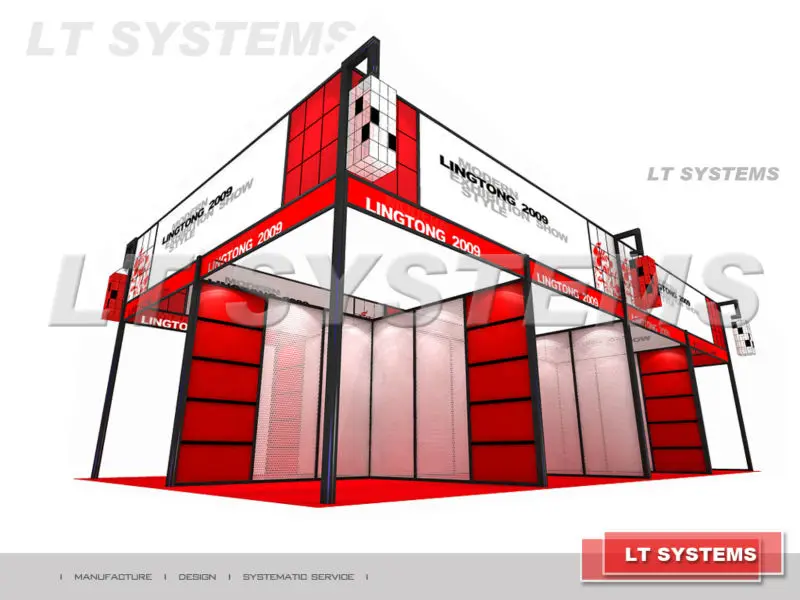 10 Disesuaikan Tampilan Standar Desain Booth  Sistem 08 