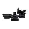 New Style 3 in 1 2.5-10x40 Rifle Scope with Integrated gun sight lasers Dual Illuminated Mil-dot , Rail Mount and 4 Reticle Red