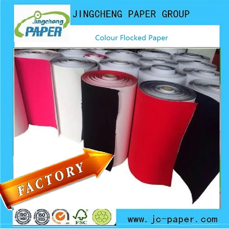 Colour Velvet Flocked Coated Wrapping Paper Buy Velvet Flocked Paper