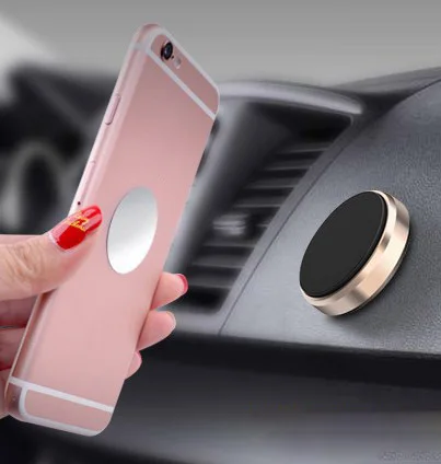 Universal 360 rotating mobile car mount magnetic phone holder;Strong powerful magnetic flat stick magnetic mount car holder