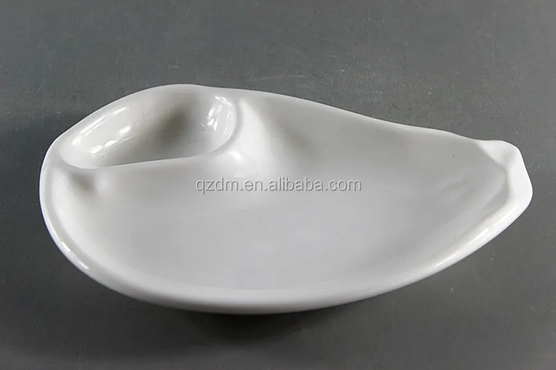 Leaf Shape Melamine Dip And Chip Plate,30% Melamine&100%Melamine
