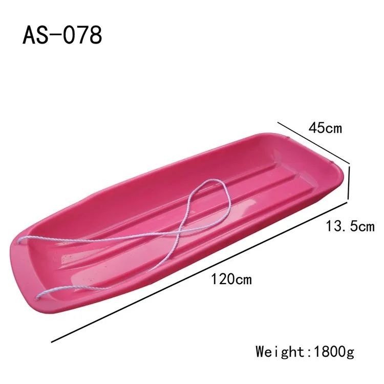 48" Length Snow Sled For Adults / Eu Standard Kids Folding Plastic Snow