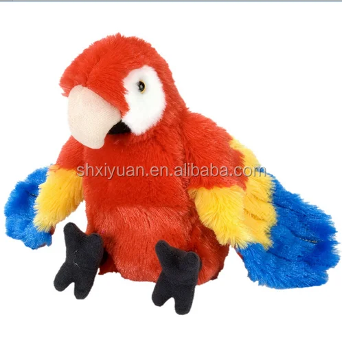 red parrot plush