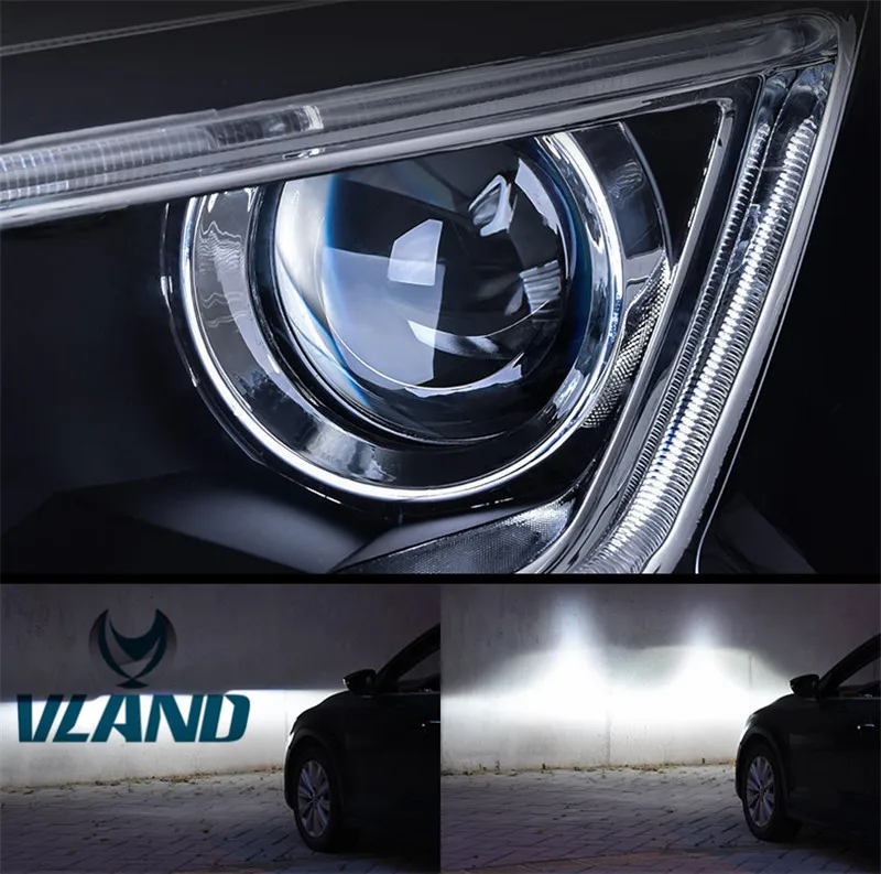 VLAND manufacturer for Jetta Mk6 headlight 2012 2014 2016 2018  with the Demon Eye for JETTA LED Head lamp with moving signal