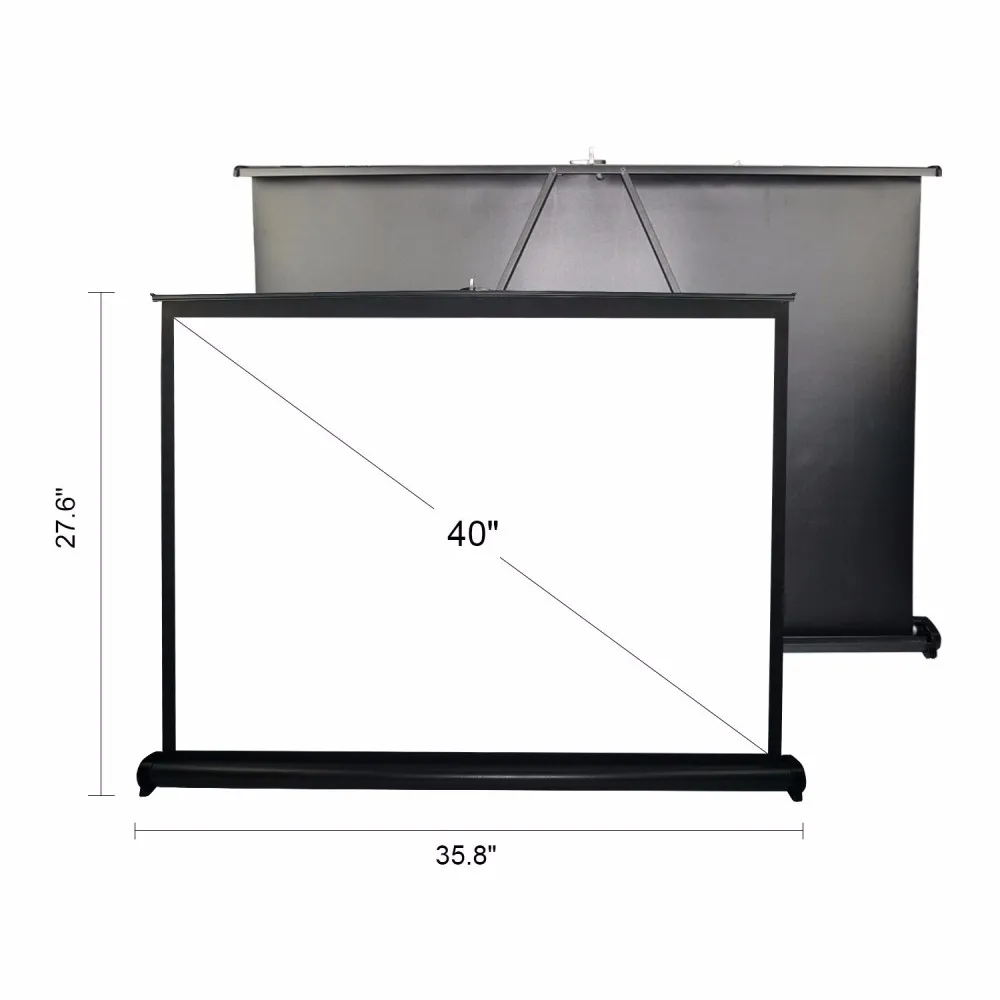 Owlenz Projector Screen 50 Inch 169 Portable Matte White Projection