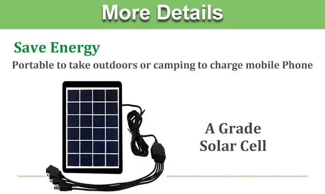 Outdoor Camping Waterproof Mini Power Bank Battery USB Portable Mobile Cell Phone Solar Panel Charger For Mobile Cell Phone