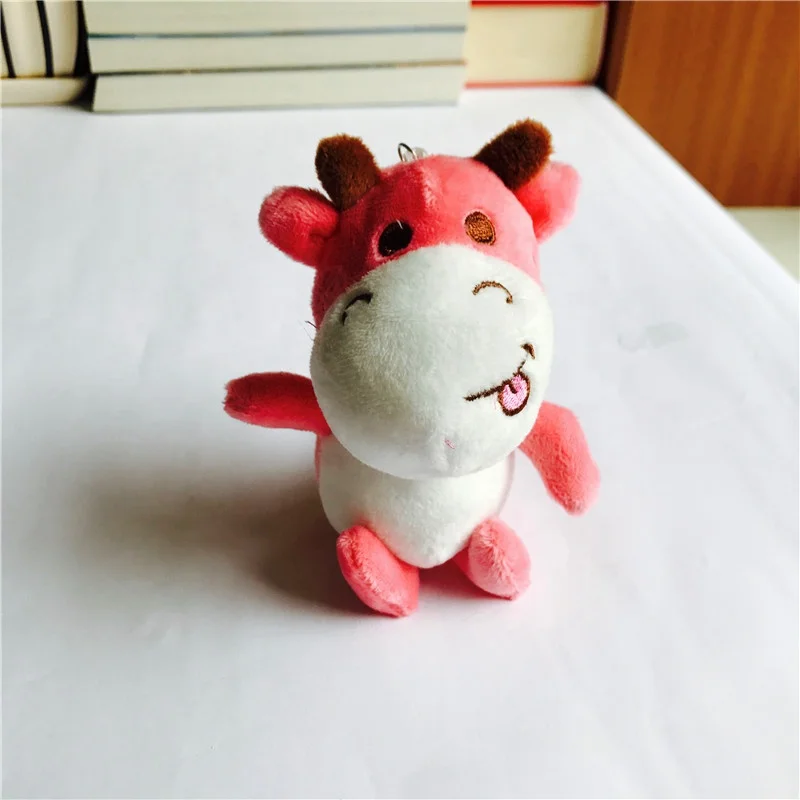 plush cow keychain