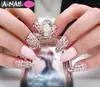 24pcs Pink Artificial Nails Korea with Glue Easy To Press On