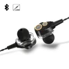 Two option dual driver 3.5mm wired and sport bluetooth headphone earphone wireless wholesale with TF Card