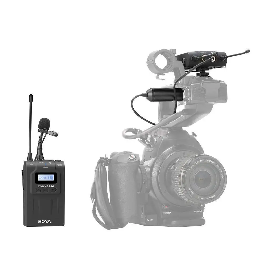 BO YA by-WM8 Pro-K1 cheap professional UHF wireless camera microphone with 48 Optional Channels