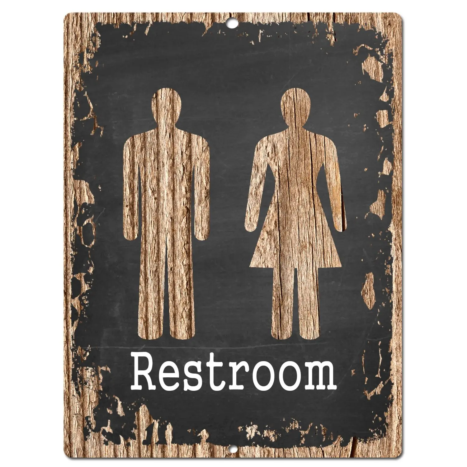 Restroom Chic Sign Rustic Vintage Chalkboard style Retro Kitchen Bar Pub Co...