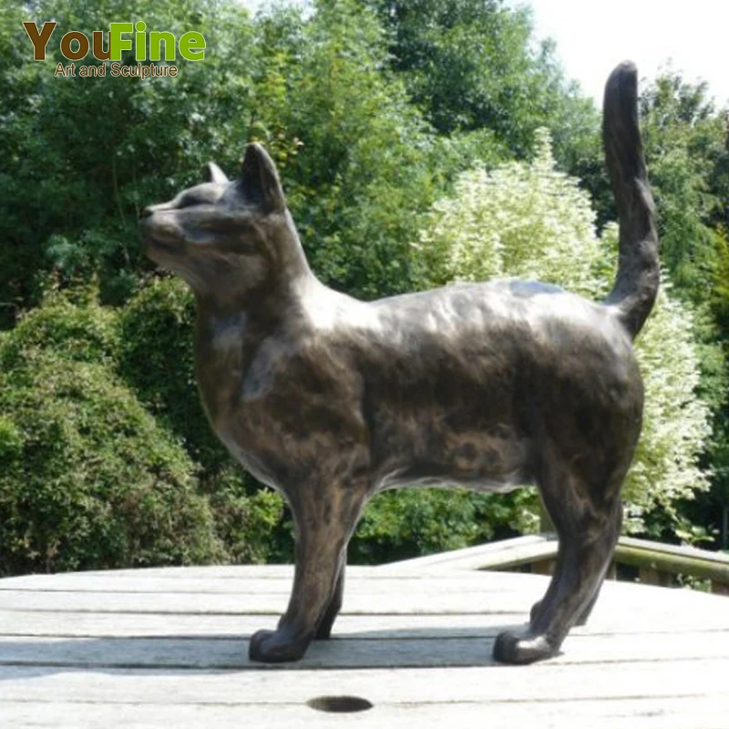 Sculpture De Chat En Bronze Moulé,Grande Taille,Pour Le