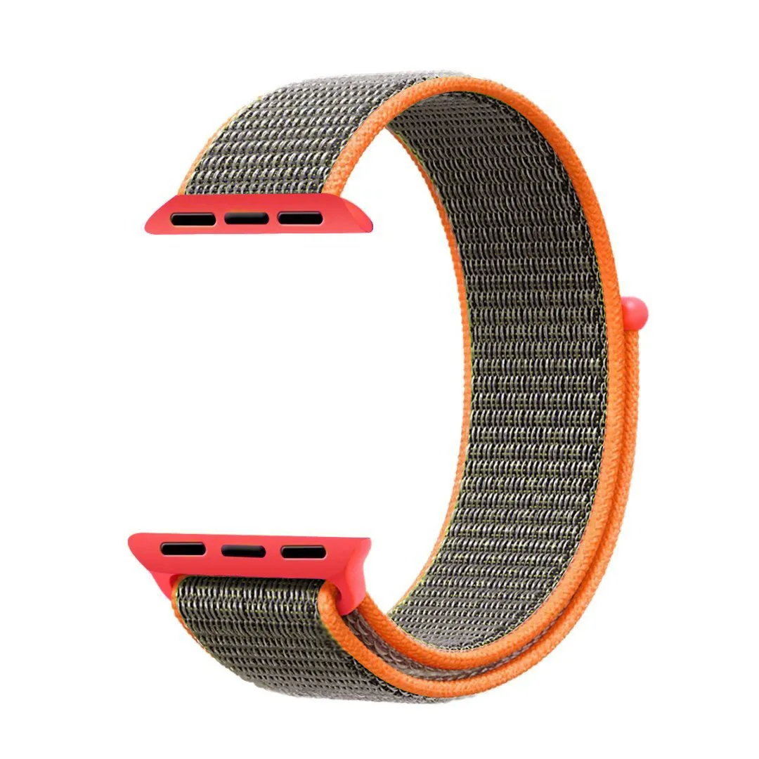 Woven Nylon Watchband Strap For Iwatch Sports Loop Band 38mm