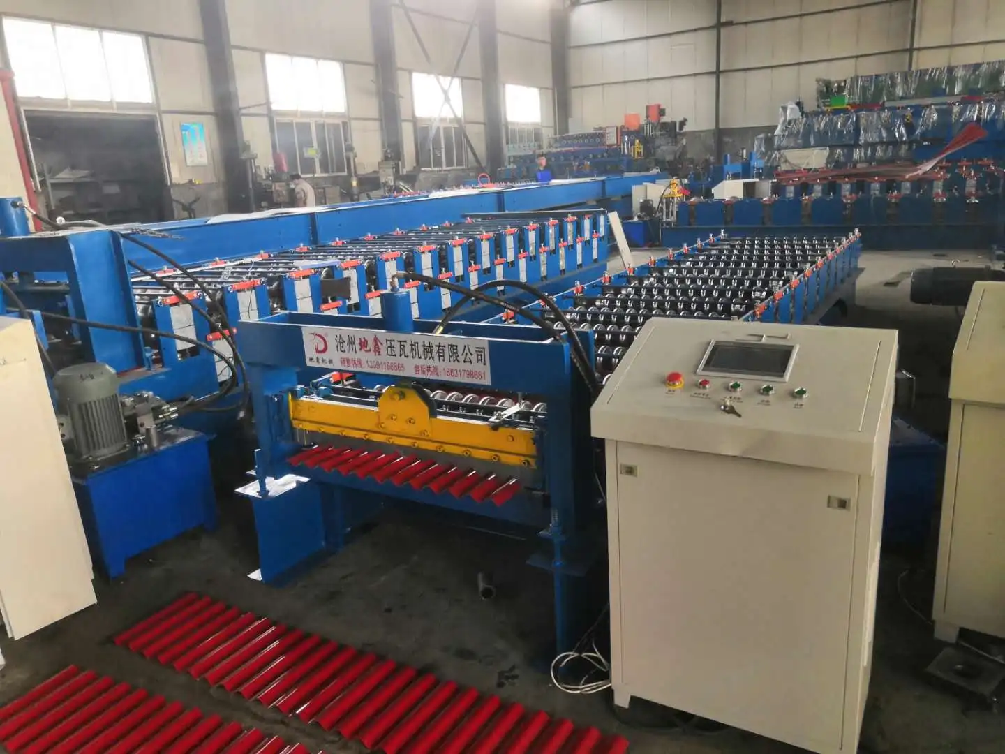 China products corrugated aluminium zinc roll sheet tile making forming roofing machine