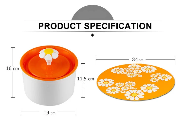 Best Selling Products Pet Supplies Durable Colors Round Flower Shape Water Drinking Basin Automatic Electric Dog Cat Fountain.jpg