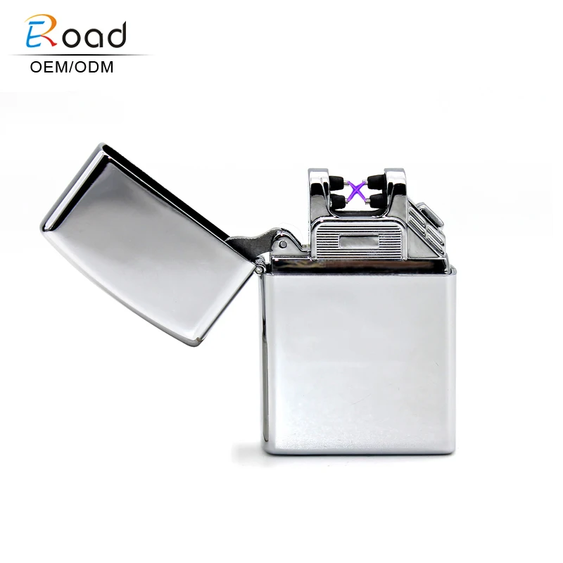 
Eroad Windproof Stepped Crossover Arc Luxury Brick pattern USB charging electronic cricket lighters 