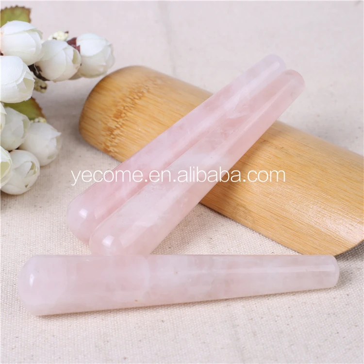 Wholesale Natural Rose Quartz Crystal Dildo Yoni Healing Crystal Massage Wands Buy Facial