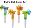 Plastic Candy Product Fying Disk Shooter Gun with candy container