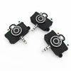 Headphone Divider PVC Soft Rubber Music Sharer splitter 2 jacks camera design