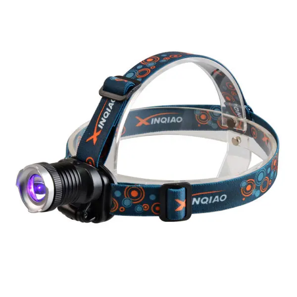 Aluminum Head 395nm UV Ultraviolet Black Light UV Headlamp Blacklight For Spot Scorpions