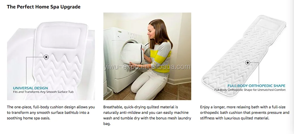 Quilted Air Bath Bed Luxury Bath Pillow And Spa Cushion For Full