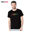 Factory price 100% cotton DIY slogan design custom men black tee create your own t shirt