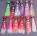 15 100cm Gradient Color DIY Wig High Temperature Wire Straight Hair For Barbie Doll BJD Dolls
