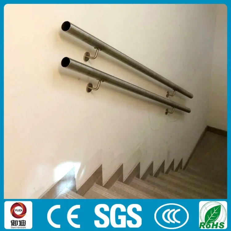 handicapped angled stair rails