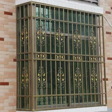 Modern House Wrought Iron Window Grill Design