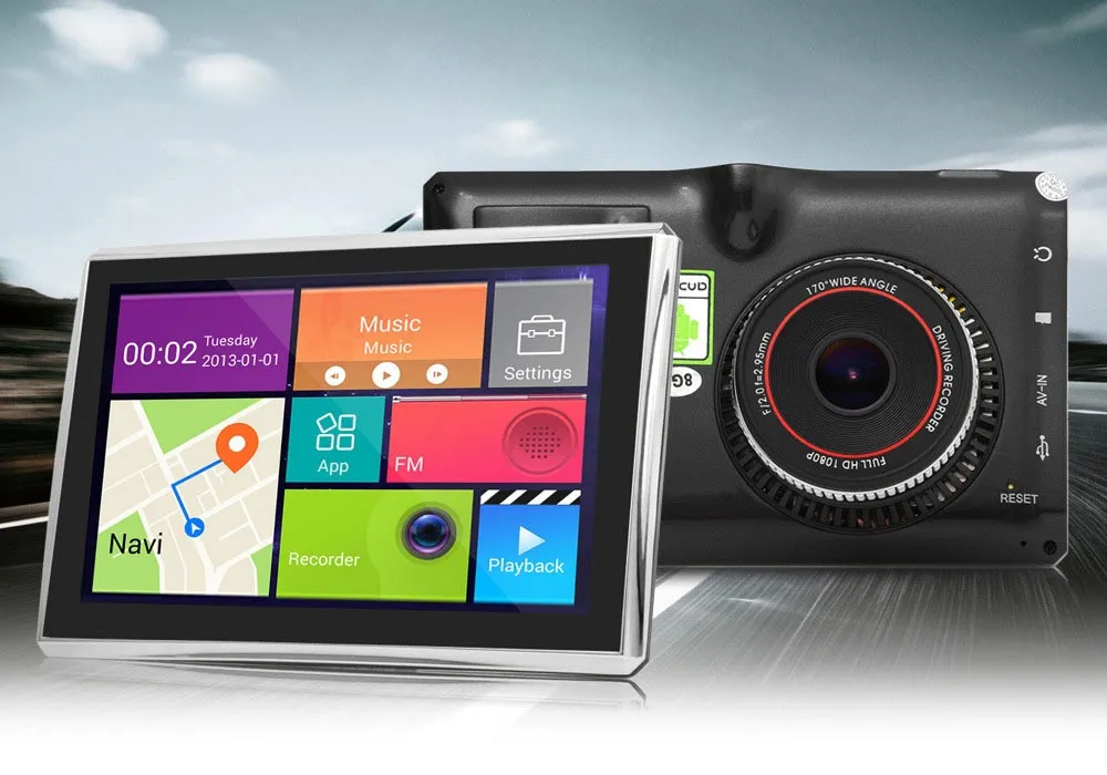 Car Portable Gps Navigation Dvr With 5 Inch Os Android Cpu Mtk8127